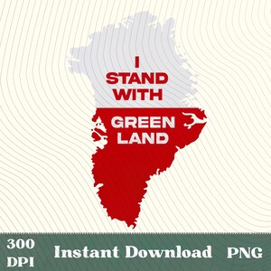 I Stand With Greenland PNG, Pro Greenland Design (Digital Download)