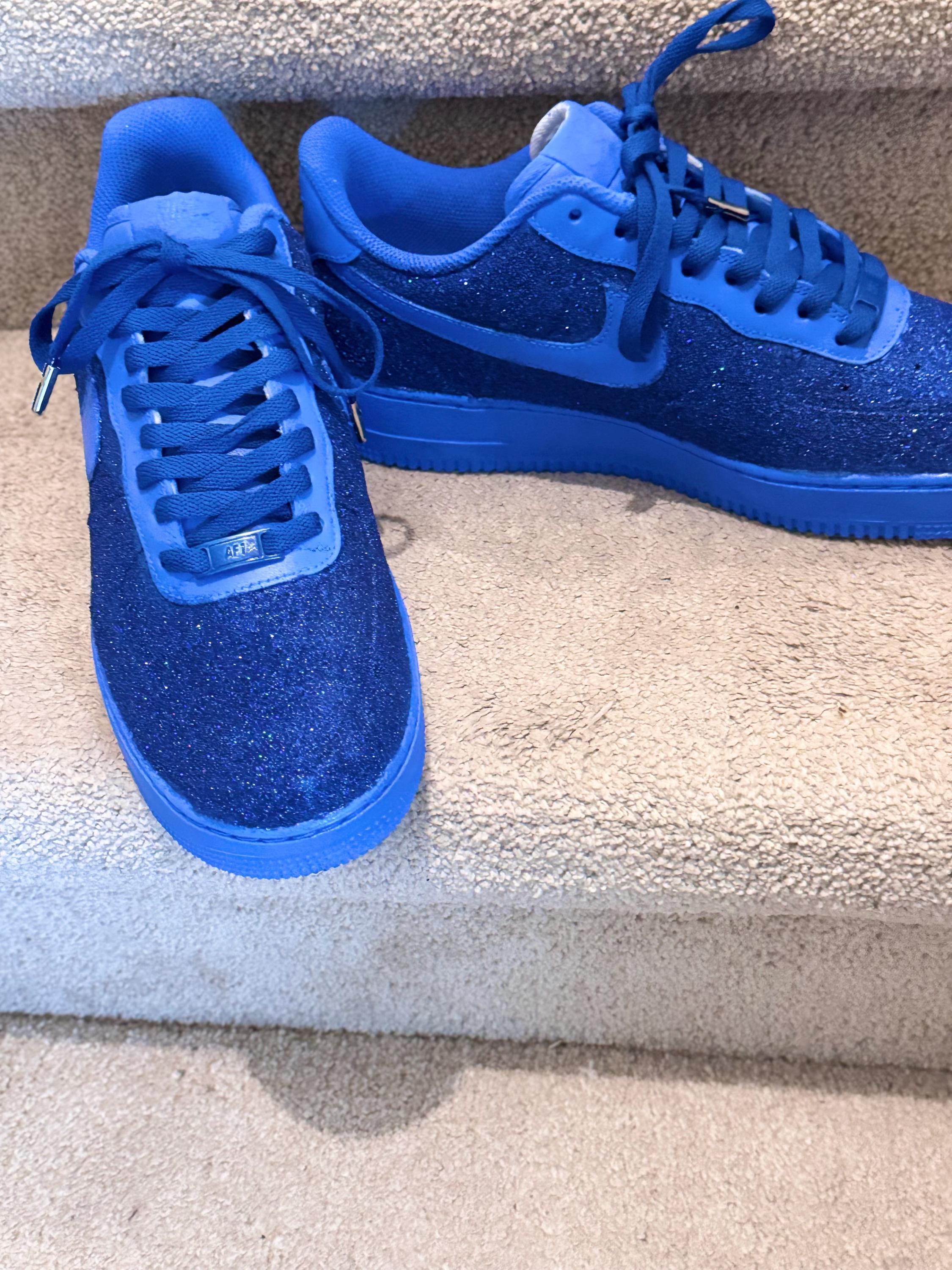 nike blue glitter shoes