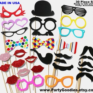 Wedding Photo Booth Props 30 Piece Set Photo Props