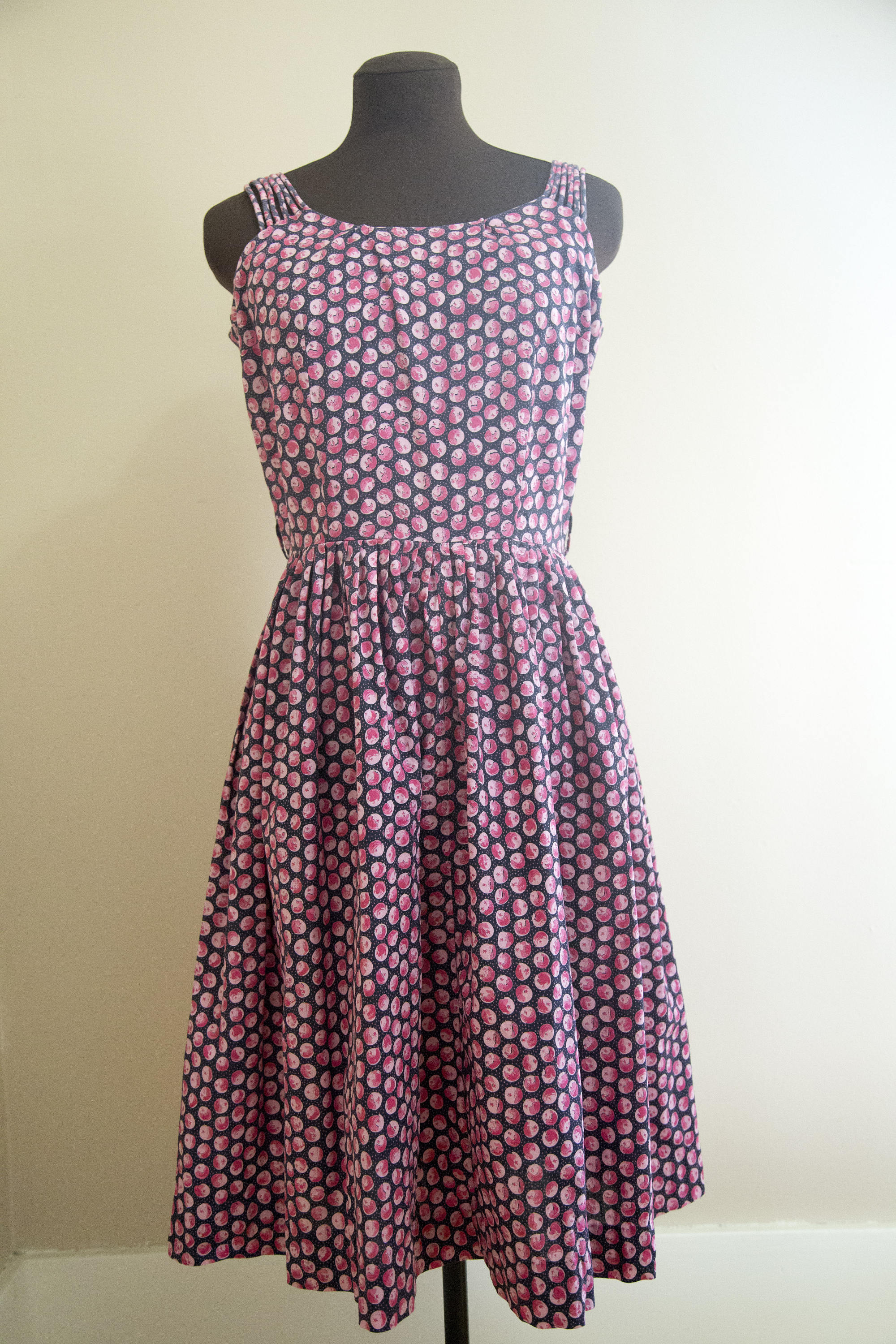 1950s Navy Cotton Blueberry Berry Print Day Dress Size Medium | Etsy