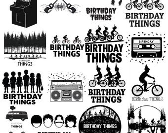 Pacote de imagens SVG e PNG para festa de aniversário, clipart para Cricut (download digital)