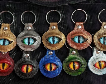 Dragon Eye Leather Key Chain