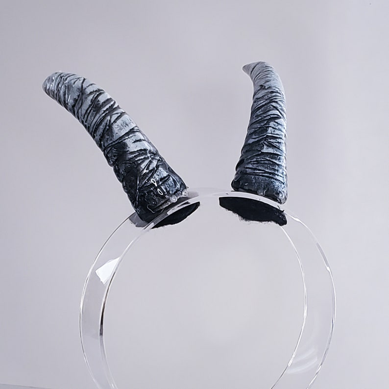 Silver Grey Gargoyle Dragon Costume Horns Etsy