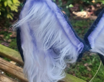 Blue and Black Large Realistic Magnet Cat Wolf Ears