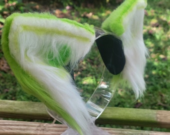Neon Green Realistic Magnet Cat Wolf Ears
