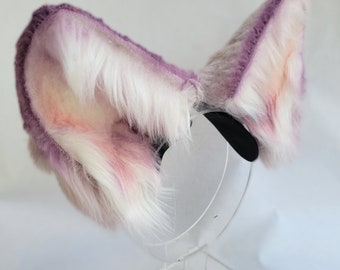 Pastel Purple Realistic Magnet Cat Wolf Ears