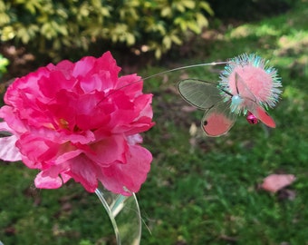 Pink Butterfly Fairy Bell Accessory