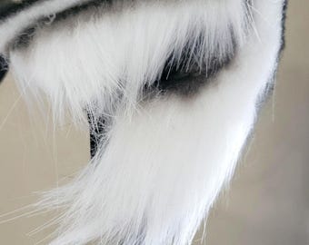Black and Dark Grey Cat Wolf Fox Cosplay Ears