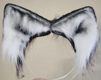Grey and Tan Spot Cat Wolf Fox Cosplay Ears