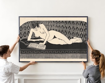 Impresión vintage line art negro blanco, mujer elegante grabado estilo retro años 20, decoración pared sofisticada descarga instantánea arte