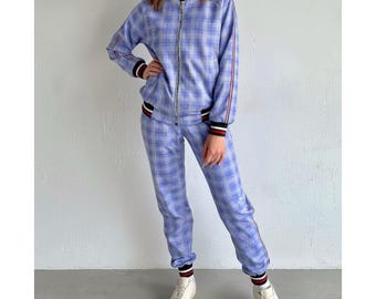 Women's Tartan Tracksuit Set | Bomber Jacket, Joggers | Gentlewomen Tracksuit