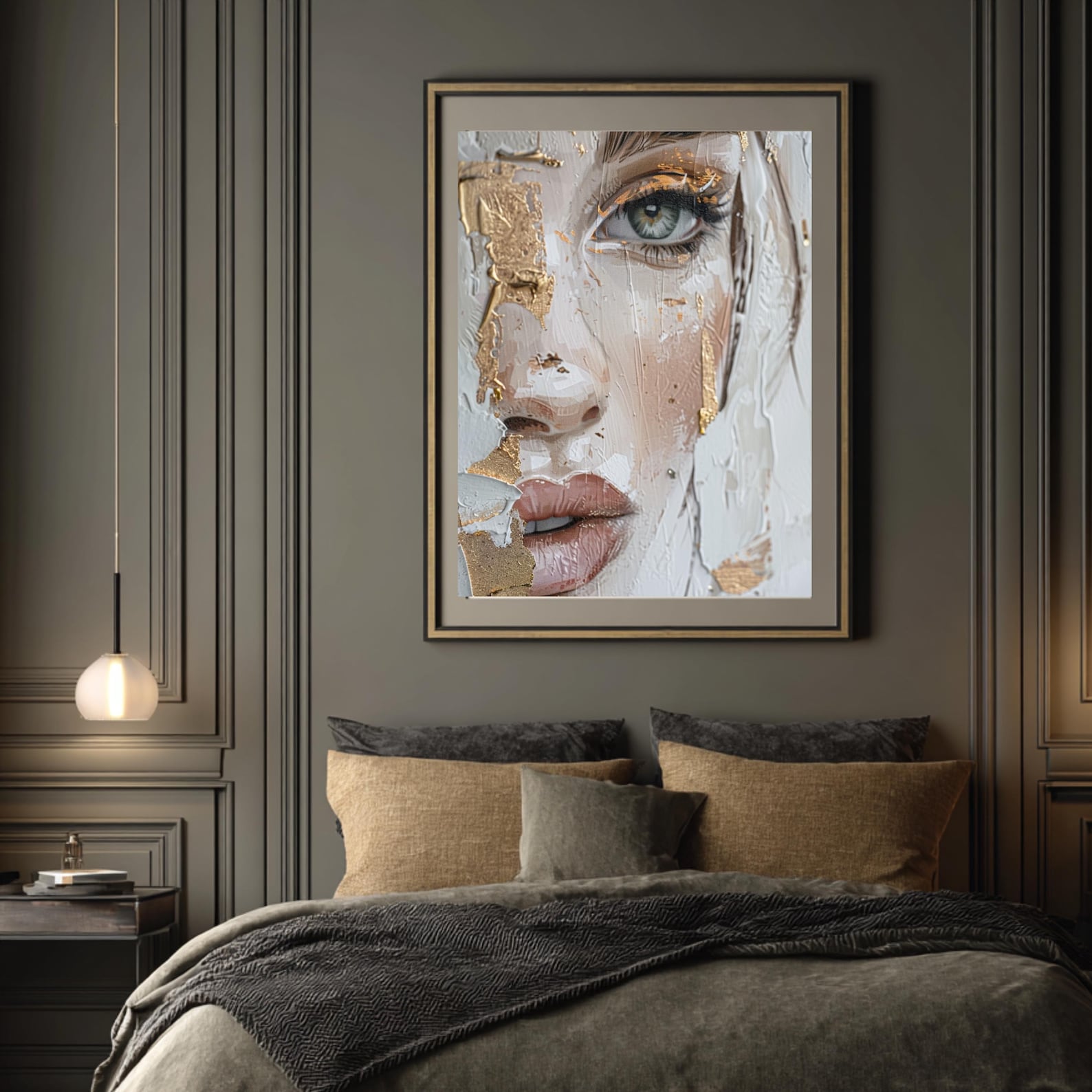 Abstract Woman Portrait Wall Art, Modern Feminine Canvas Print, Luxury ...