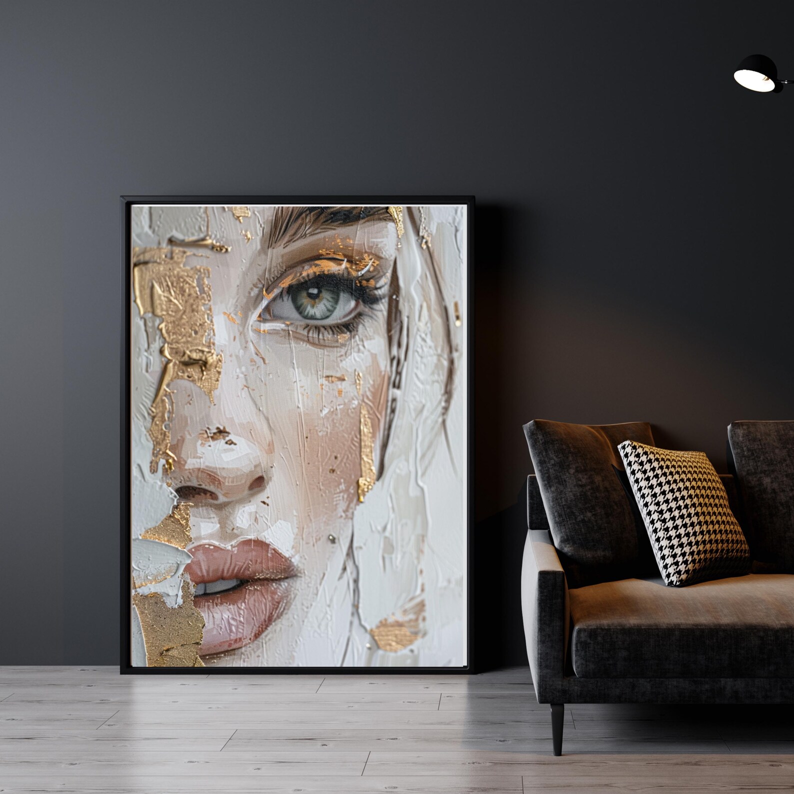 Abstract Woman Portrait Wall Art, Modern Feminine Canvas Print, Luxury ...