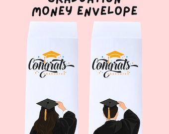 Graduation Money Envelopes | Congrats Graduate Cash Gift Holder (PDF Download)