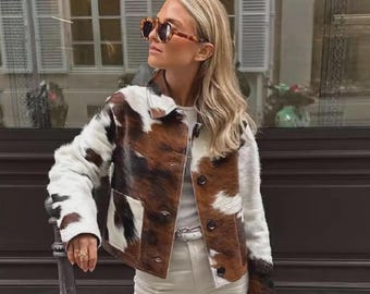 Hair-On rundleer damesjack – natuurlijke modejas ponyhuid