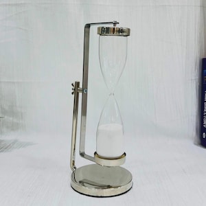 Reloj de arena náutico de 15 cm (6 pulgadas) hecho a mano, ideal para la decoración del hogar y la oficina. Regalo perfecto.