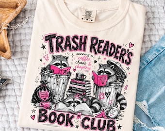Club de lectura Trash Readers PNG, diseño divertido de sublimación para amantes de los libros de romance y basura, descarga digital divertida para amantes de los libros