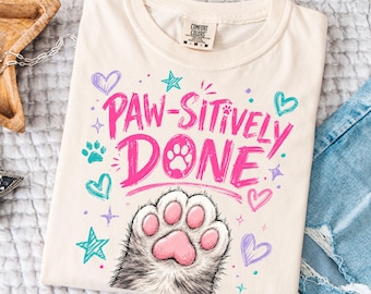 PNG hecho con la pata, PNG amante de los gatos, PNG linda mascota, descarga de sublimación de moda