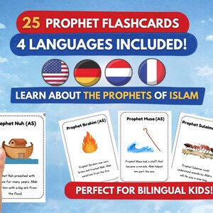 25 Hellseher des Islam Karteikarten | Mehrsprachige Islamische Lern-PDF