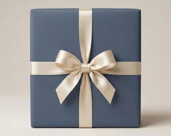 Matte Slate Blue Wrapping Paper | Solid Gift Wrap Roll