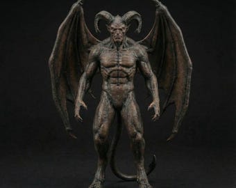 Hellborn Demon STL File | Monster 3D Print Model | Winged Creature Statue | Digital Download Figurine