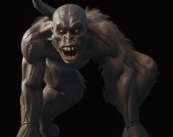 Wilder Dämon STL Datei 3D Druckbares Tier 3D Modell Geschenk Action Figur 3D