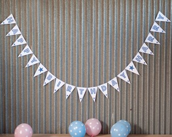 Personalised Birthday Decoration - Happy Birthday Bunting