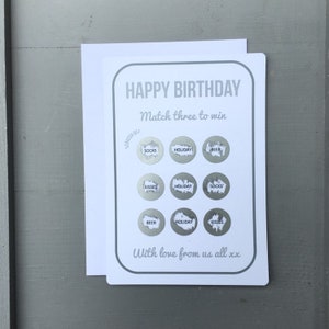 Birthday Scratchcard // Secret Reveal // Scratch Card // Scratch off // Reveal Scratch Card // Personalised Scratch Card // Fun Scratch Card imagem 6