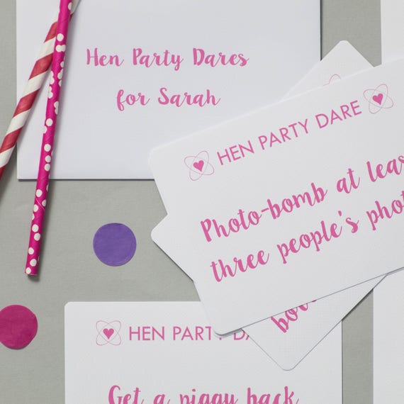 Hen Night Party Dare Scratchcards Funny Scratch Cards Invitations Wedding gift 