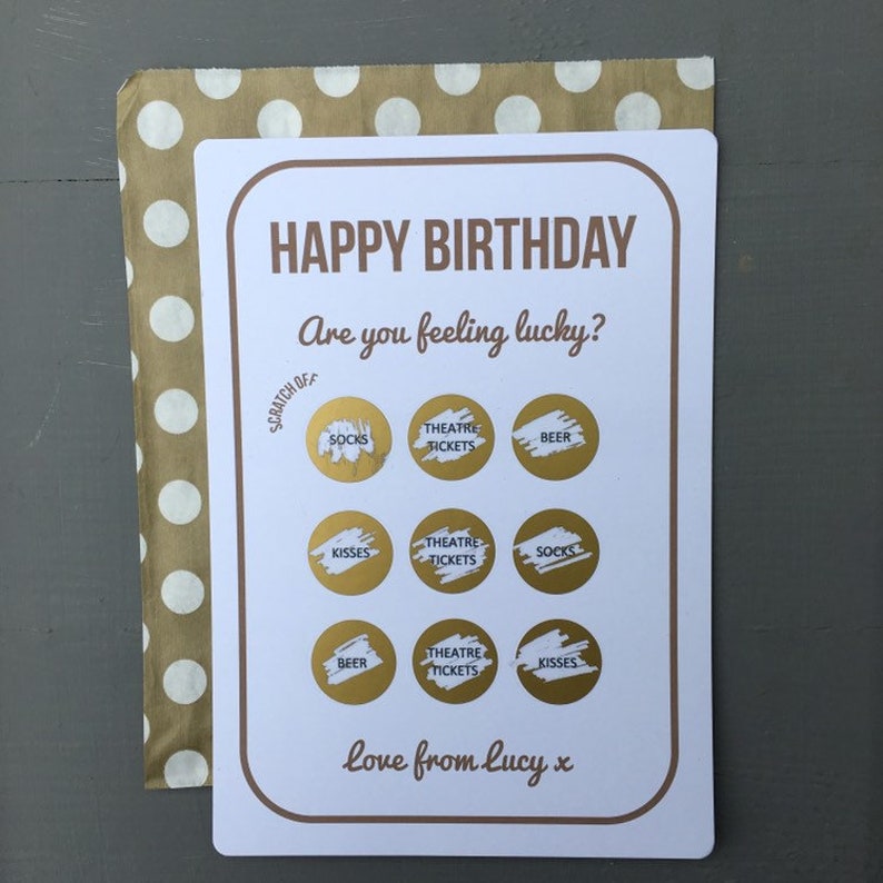 Birthday Scratchcard // Secret Reveal // Scratch Card // Scratch off // Reveal Scratch Card // Personalised Scratch Card // Fun Scratch Card imagem 8