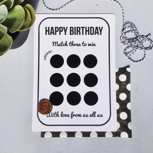 Birthday Scratchcard // Secret Reveal // Scratch Card // Scratch off // Reveal Scratch Card // Personalised Scratch Card // Fun Scratch Card imagem 1