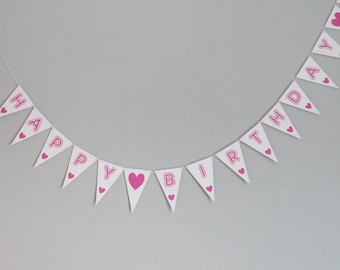 Happy Birthday Bunting // Birthday Banner // Happy Birthday Banner // Party Decoration // Party Decor // Party Decorations // Happy Birthday