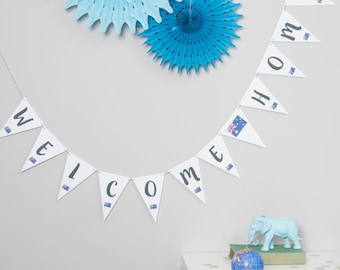 Welcome Home Bunting // Welcome Home Decoration // Welcome Decoration // Welcome Back