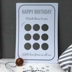 Birthday Scratchcard // Secret Reveal // Scratch Card // Scratch off // Reveal Scratch Card // Personalised Scratch Card // Fun Scratch Card imagem 4