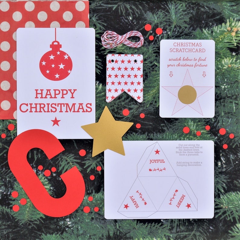 Little Christmas Gift // Token Gift // Secret Santa Gift // Little Xmas present // Secret Santa present // Christmas Tree Gift // Table Gift image 3