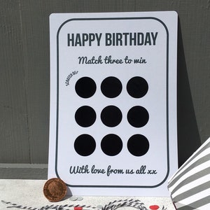 Birthday Scratchcard // Secret Reveal // Scratch Card // Scratch off // Reveal Scratch Card // Personalised Scratch Card // Fun Scratch Card image 2