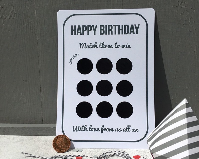 Birthday Scratchcard // Secret Reveal // Scratch Card // Scratch off // Reveal Scratch Card // Personalised Scratch Card // Fun Scratch Card image 2