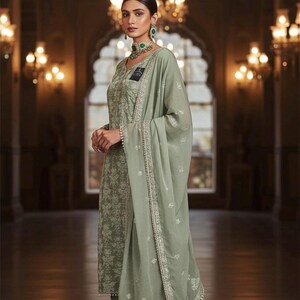 slim fit dress slacks Party Wear Sea Green Pakistani Dress with Royal Embroidery  Nameera by  Farooq