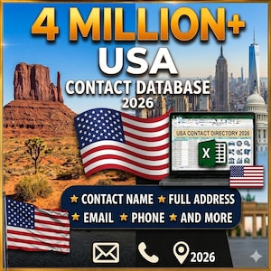 4 Million USA  Email Database 2026 | Contact Leads (Digital Download)