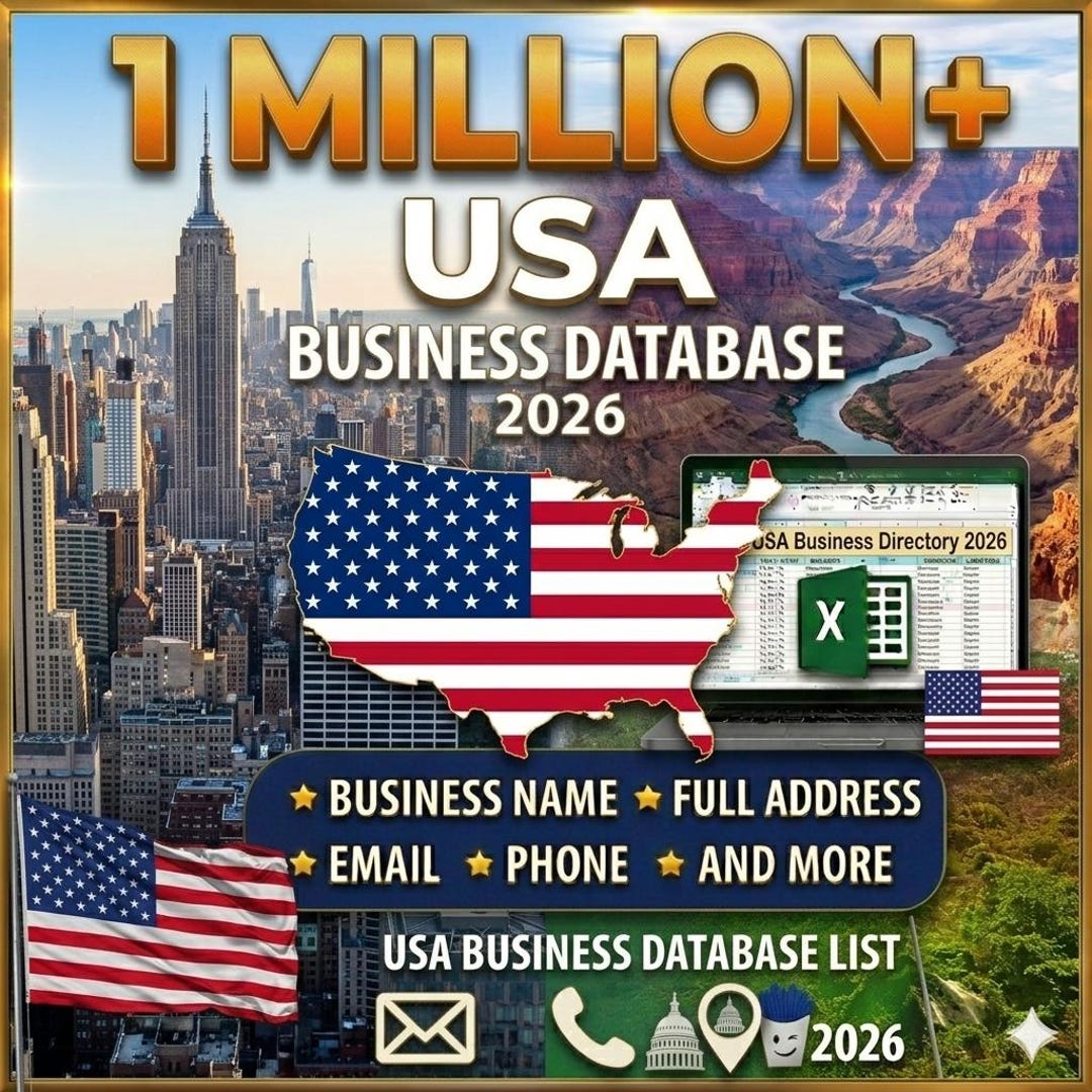 1 MILLION USA Business Email Database List B2B Contact Leads 2026 ...