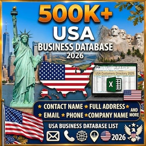 500K USA Business Email Database list B2B Contact Leads 2026 (Digital Download)