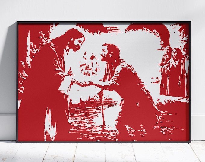 Jesus Heals The Crippled Man: Christian Inspired Art (Digital Download)