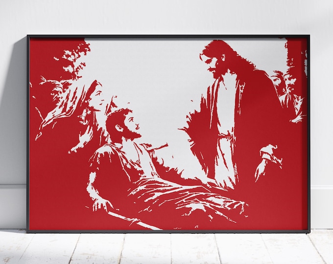 Jesus Raises Widow's Son: Christian Inspired Art (Digital Download)