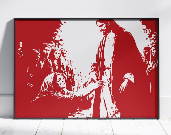 Jesus Heals The Bleeding Woman: Christian Inspired Art (Digital Download)