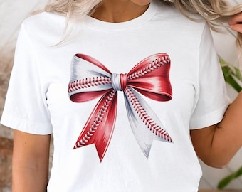 Arco de béisbol Descargar archivo digital Diseño de costura de béisbol rojo y blanco Png Accesorio para el cabello con lazo grande Espíritu de equipo Béisbol Mamá Softbol