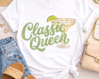 Margarita classica png, Design per sublimazione Classic Queen PNG, Clipart per addio al nubilato, Arte per amanti della margarita (Download digitale)