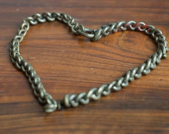 Gruby srebrny łańcuszek z wyrazistymi ogniwami, biżuteria do stroju do tańca brzucha w stylu plemiennym, biżuteria DIY, biżuteria w stylu vintage, biżuteria cygańska, bransoletka łańcuszkowa, baza do bransoletki punk