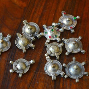 Round Tribal Amulets Tribal Amulets Parts Antique Finish Charms Chunky Jewelry Components Tribal Belly Dance Costume Kuchi Jewelry Ethnic