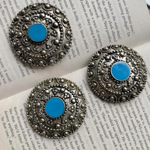 Set of 3 Turkoman Pendants Sew on Tribal Pendants Turkoman Jewelry Ethnic Jewelry Tribal Belly Dance Costume Supplies Tribal Fusion Costume
