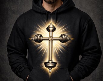 Stärke ist Heil Christliche Ikonographie Cross Gym Hoodie